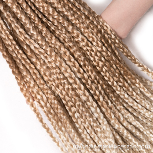 Box Braids Hair ombre Crochet Hair Extensions 22 roots/pack synthetic braiding brown blond,black color 18 Inch Crochet Braids